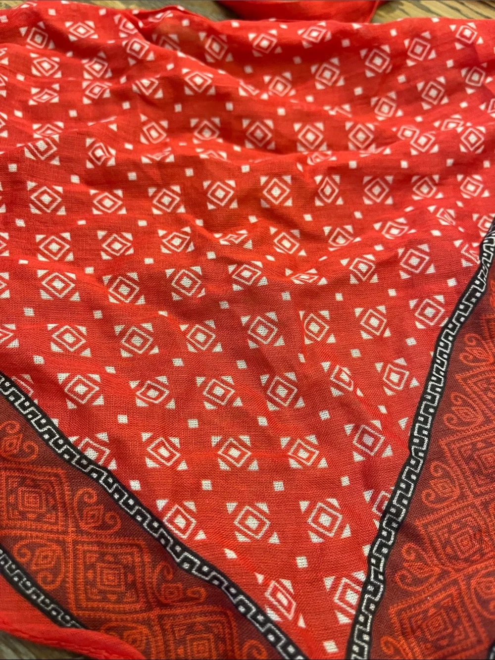 Free People Bridgette Bandana - Classic Red New
